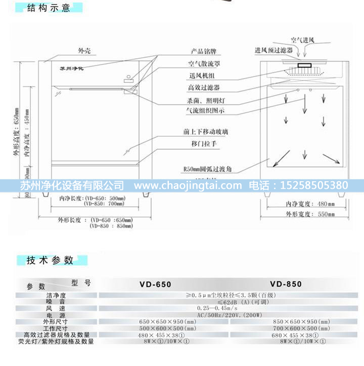 VD-650超凈工作臺 凈化工作臺 QS認證設(shè)備